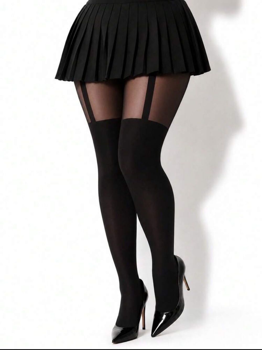 Luxe Plus Size Sheer Mesh Tights Leggings Stick New